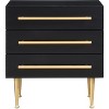 Gulches Modern Lacquer Nightstand with 2 Drawers, Wooden Bedside Table for Bedroom Living Room, No Assembly Required - 4 of 4
