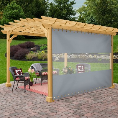 Covers&All Outdoor Clear Panel Curtain, Outdoor Curtains for Patio, Waterproof & Weather Resistant Tarp