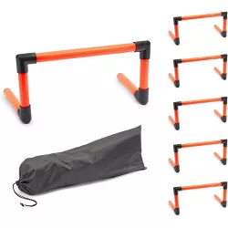 Okuna Outpost 6 Pack Agility Speed Training Hurdles Set for Track & Field with Drawstring Bag, 9 inch
