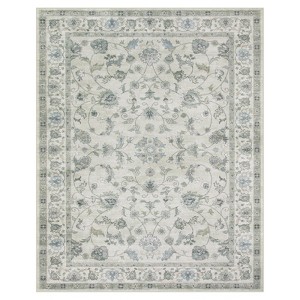 Lahome Vintage Vine Center Full Coverage Short Pile Velvet Rectangular Indoor Area Rug - 1 of 4