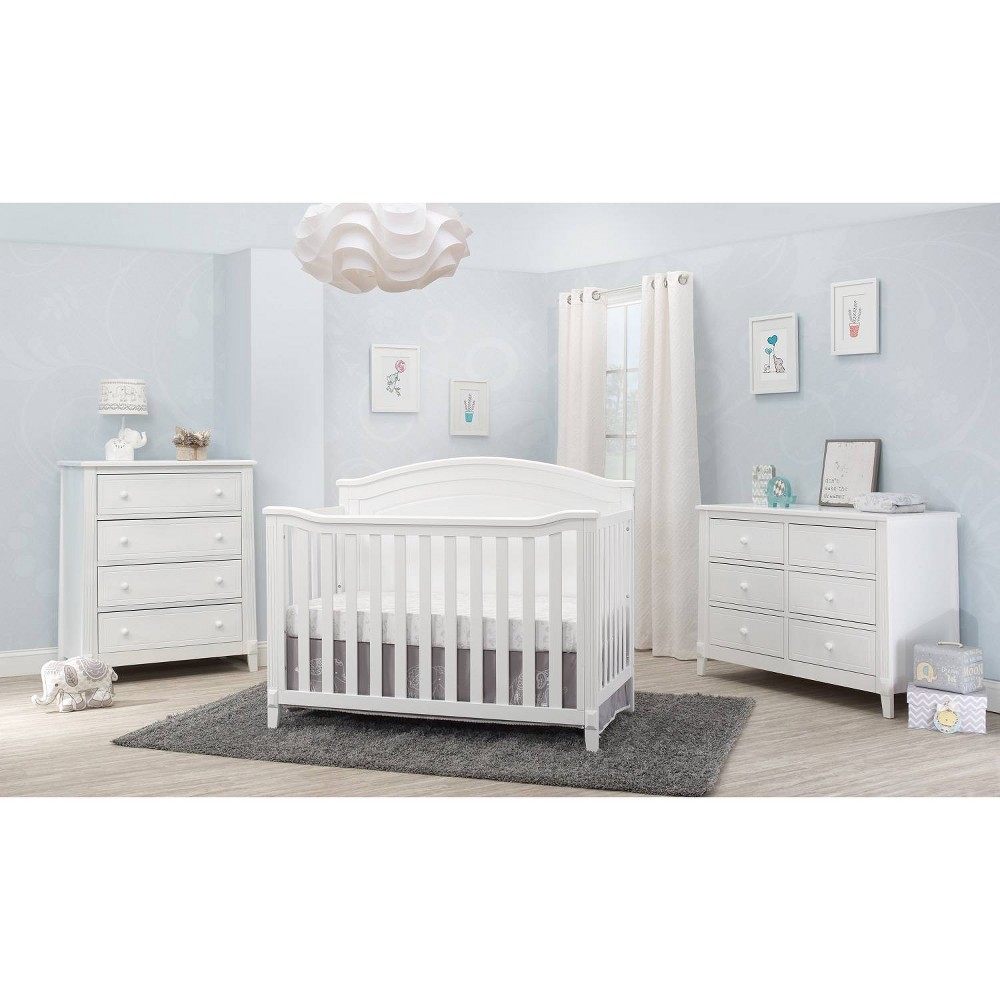Photos - Kids Furniture Sorelle Berkley Round Top Panel Standard Full-Sized Crib White