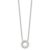 Chisel Stainless Steel Polished with Cubic Zirconia Pendant on a 17.25" Cable Chain Necklace - 3 of 4