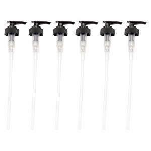 Cornucopia Brands 28-400 Replacement Pumps for Soap Dispensers/Lotion Bottles 6pk; Black Plastic w/ Long 8IN Dip Tubes - 1 of 4