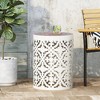 18'' WHITE SIDE TABLE - 3 of 4