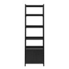 TOAOTBNBO 6-Tier Tall Bookcase with Storage Drawer, Traditional Bookshelf with Warp-resistant Material Office Shelf Storage Organizer, Black - 2 of 4