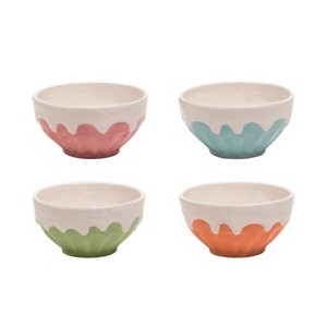 Transpac Ceramic Ice Cream Bowl Set of 4 Spring Home Decorations - 1 of 1