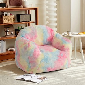 COZONY 39 Inch Kids Bean Bag Chair - Soft Fluffy Sofa with Sponge Filler, Backrest & Armrest, 37.5 Lbs Capacity Reading Chair - 1 of 4