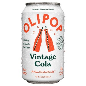 OLIPOP Vintage Cola Prebiotic Soda - 12 fl oz Can - 1 of 4