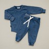Kids Riley Acid Wash Long Sleeve Jogger Set - Olive + Scout - 2 of 4