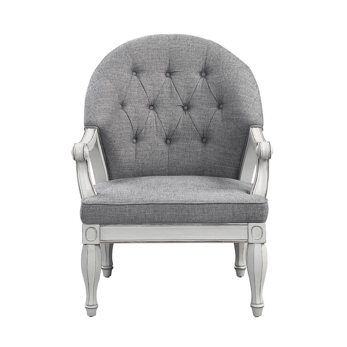 31" Florian Accent Chair: Tufted, Cotton Upholstery, No Assembly - Acme Furniture - thumbnail 2