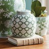 Plum & Post 5.5" Imperial Link Chinoiserie Green & White Porcelain Lidded Jar Accent Piece - 4 of 4