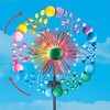 Collections Etc Solar Powered Fiber Optic Kaleidoscope Wind Spinner Garden Stake - 2 of 3