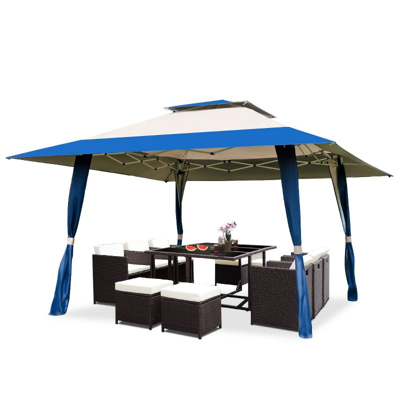 Tangkula 13' x13' Folding Gazebo Canopy Patio Outdoor Tent Party Shade Shelter, 4 of 10