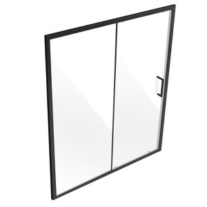 VEVOR Semi-frameless Shower Door,57.7-59Wx70 H in,Shower Sliding Glass Door with 1/4 in(6mm) Tempered Glass,Waterproof Shatterproof,Matte Black&Clear - 1 of 4