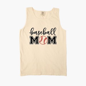 Simply Sage Market Women's Baseball Mom With Ball Garment Dyed Heavy Weight Tank - 1 of 2