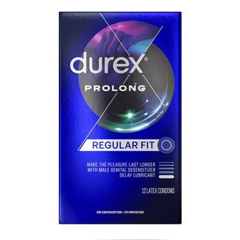 Durex Prolong Latex Condoms - 12ct