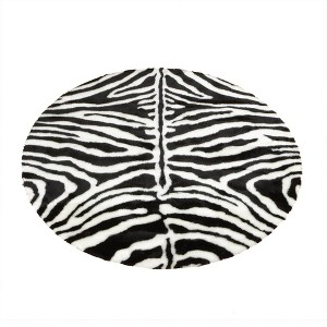 Walk on Me Faux Fur Super Soft Narrow Zebra Rug Tufted With Non-slip Backing Area Rug - 1 of 4