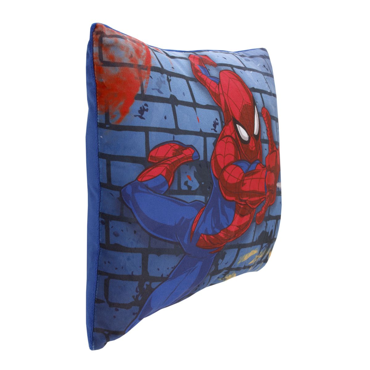 NoJo Marvel Spiderman Wall Crawler Red, White, and Blue Spider Webs Super Soft Toddler Pillow - thumbnail 2