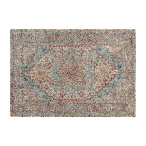 Emma and Oliver Indoor Polyester Vintage Medallion Area Rug - 1 of 4