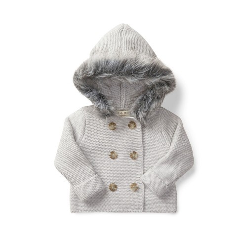 Sundry Faux Fur Hooded Sweatshirt