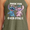 Women's - Lilo and Stitch - Made For Each Other Graphic High Neck Tank - 2 of 3