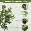 Aghana Digitals 35.4" Lifelike Laurel Artificial Tree with 345 PEVA Leaves - Zero Maintenance Green - 3 of 4
