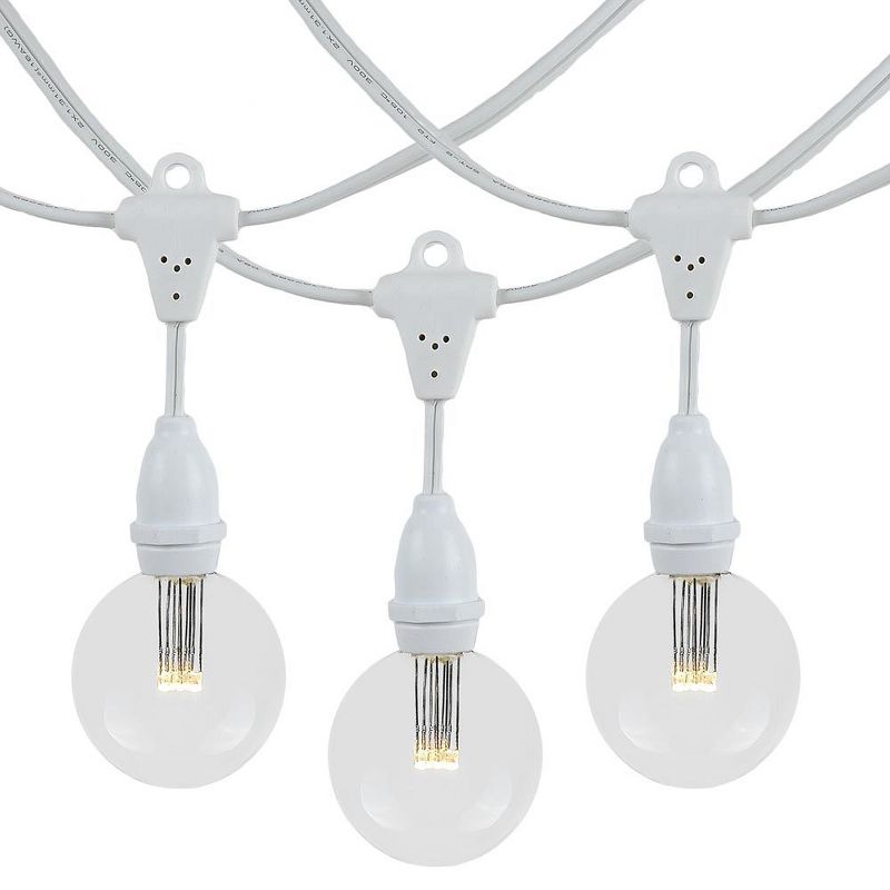 Novelty Lights Globe Outdoor String Lights with 100 suspended Sockets Suspended White Wire 100 Feet, 1 of 8