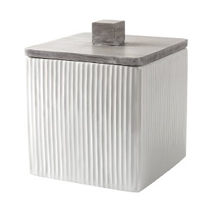 Hotelier Cotton Ball Jar Gray/White - Allure Home Creations - 1 of 4
