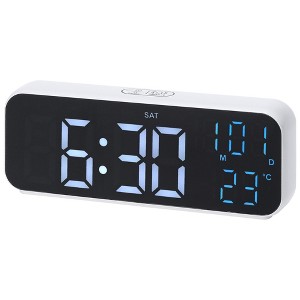 REGALWOVEN Electric Alarm Dimmable USB Charging Port Alarm Clock 6.7x2.4x1.2 Inches - 1 of 4