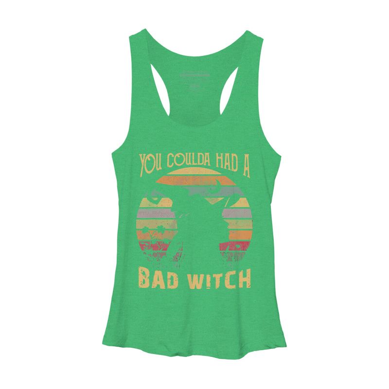 Women's Design By Humans Halloween Funny You Coulda Had Bad Witch By Ering Racerback Tank Top, 1 of 4
