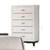 31" Engineered Wood Contemporary Two-Tone dressers Chest with Wooden Legs and Nickel Bar Pulls - 2 of 4