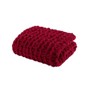 50"x60" Chenille Chunky Knit Throw Blanket - Madison Park