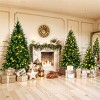 SEVOBAL Set of 3 Pre-Lit Christmas Tree Prelit Artificial Christmas Tree Pine Artificial Premium Holiday Decoration Home, Green, 51.5"*16.5"*15.75" - 2 of 4