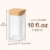 6Pcs 10 oz Large Spice Jars with Labels, Glass Spice Jars with Bamboo Lids for Kitchen Starter - 2 of 4