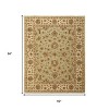 Tan Brown And Green Oriental Hand Tufted Area Rug - 3 of 4