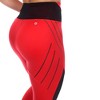 Women's High-Waist Reflective Piping Fitness Leggings  - White Mark - 4 of 4