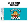 Garfield Here For The Food Automotive Bumper Sticker - 2 of 4