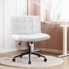 NicBex Adjustable Office Chair with Wheels,Modern Armless Computer Chair with Lumbar Support,Swivel Linen Desk Chair for Adult,Student - 2 of 4