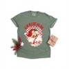 Simply Sage Market Women's Christmas Vibes Santa Checkered Short Sleeve Garment Dyed Tee - 3 of 3