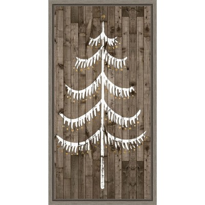 Amanti Art Wooded Whimsy III (Tree) by Grace Popp Canvas Wall Art Print Framed 14 x 27-in.