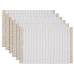 Dainty Home Rodeo Woven Vinyl Reversible Rectangular Placemats with Metallic Weave Set Of 6 - 1 of 3