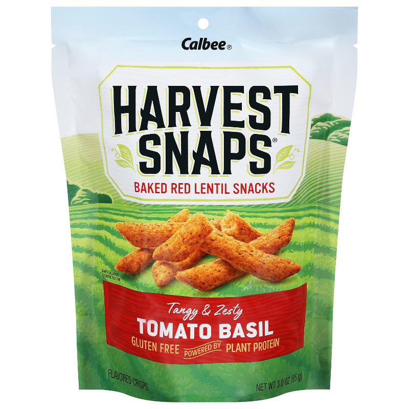 Harvest Snaps Red Lentil Snack Crisps Tomato Basil - 3oz, 1 of 7