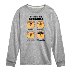 Boys' - Instant Message - Quokka Moods Long Sleeve Graphic T-Shirt - 1 of 4