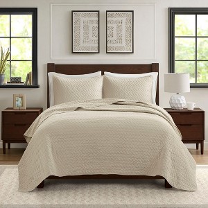 PAGED Queen Comforter Set Luxurious 3 Piece Bedding Sets, Bed in a Bag with 1 Quilt and 2 Pillowcases for Bedroom - 1 of 4