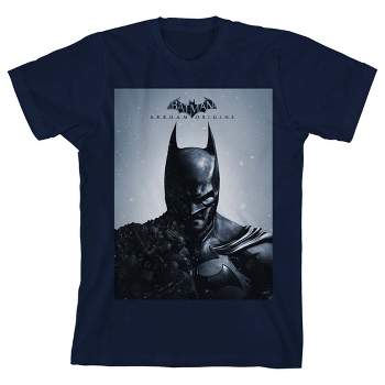 Batman Arkham Origins Damaged Suit Boy's Navy T-shirt