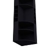 Vynxaria Oban Corner Bar Cabinet with Five Shelves , Eight Bottle Cubbies and Steamware Black - 4 of 4