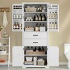 Rbied 30 in. W x 15.75 in. D x 72.5 in. H Wood Linen Cabinet Storage Cabinet W/ Adjustable Shelves, 2 Drawers - 4 of 4