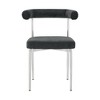 Armen Living Set of 2 Shannon Brushed Stainless Steal and Fabric Dining Chairs Charcoal - image 4 of 4