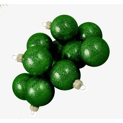green christmas ornaments balls