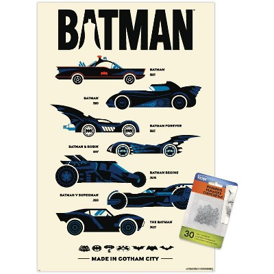 Trends International DC Comics Batman: 85th Anniversary - The Batmobiles Made In Gotham Unframed Wall Poster Prints